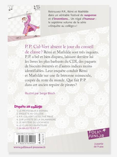 Sa Majesté P. P. 1er - Enquête au collège - T7 - GALLIMARD JEUNESSE violet 2 - vertbaudet enfant 