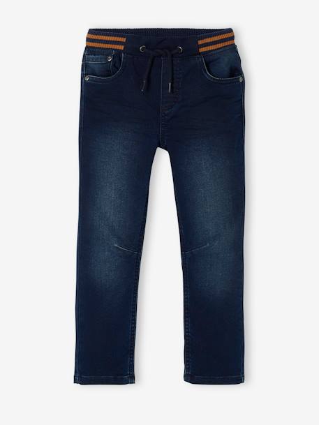 Garçon-Pantalon-Jean droit en molleton effet denim  facile à enfiler garçon