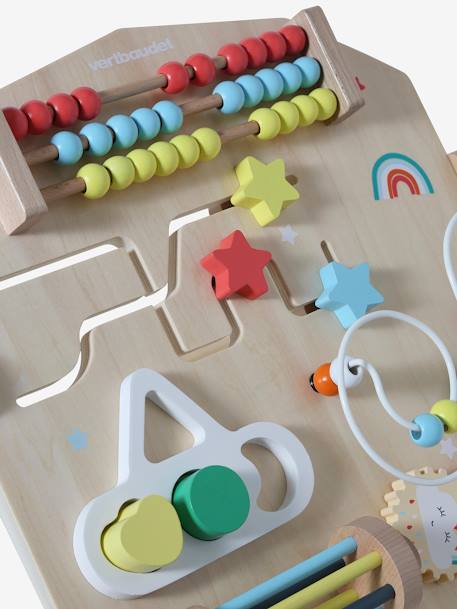 Planche d'activités verticale en bois FSC® beige+multicolore 11 - vertbaudet enfant 