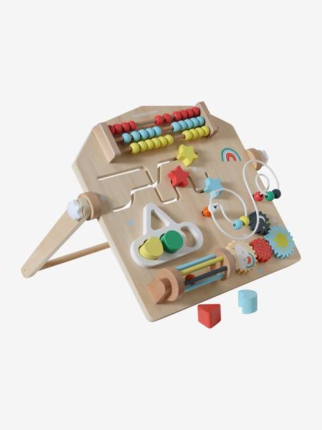 Planche d'activités verticale en bois FSC® beige+multicolore 9 - vertbaudet enfant 