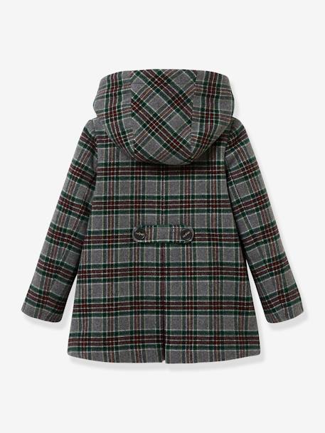 Manteau lainage fille CYRILLUS carreaux vert 3 - vertbaudet enfant 