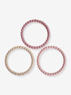 Jouet-Premier âge-Lot de 3 bracelets de dentition perles - MUSHIE