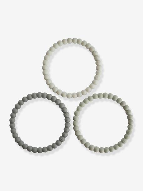 Lot de 3 bracelets de dentition perles - MUSHIE rose+vert 2 - vertbaudet enfant 