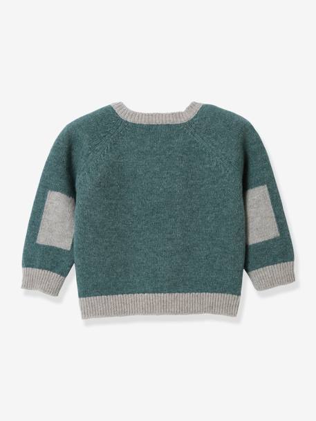 Pull bébé en  Lambswool CYRILLUS vert sauge 2 - vertbaudet enfant 