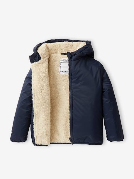 Parka 3 en 1 garçon avec blouson amovible bleu électrique+kaki+Marine grisé+noix de pécan 16 - vertbaudet enfant 