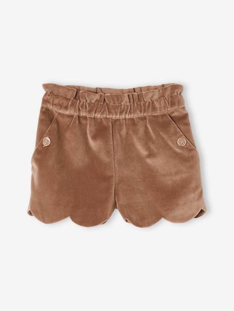 Short en velours fille moka 1 - vertbaudet enfant 