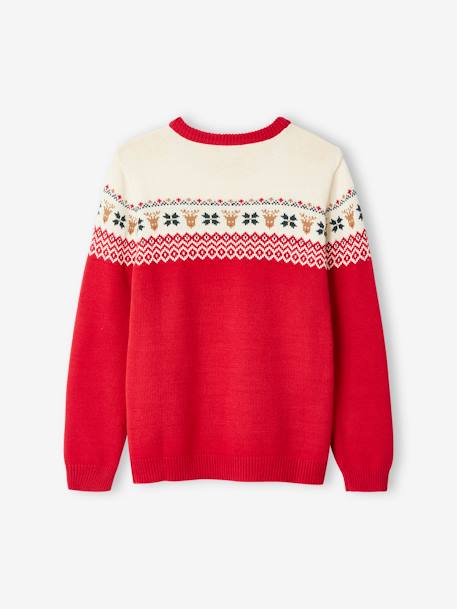 Pull de Noël adulte capsule famille motifs jacquard rouge 4 - vertbaudet enfant 