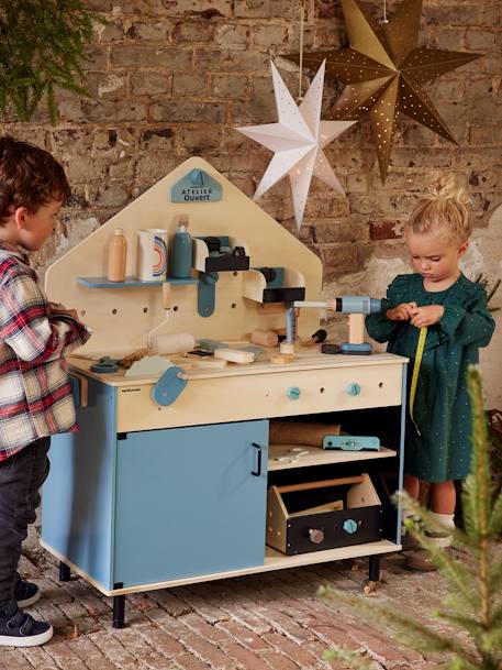 Grand établi de bricolage en bois FSC® et métal bleu 6 - vertbaudet enfant 