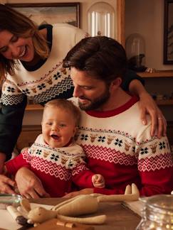 Vêtements de grossesse-Pull, gilet-Pull de Noël adulte capsule famille motifs jacquard