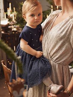 Bébé-Robe, jupe-Robe de fête bébé en satin et tulle irisé