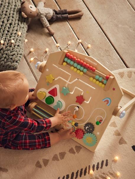 Planche d'activités verticale en bois FSC® beige+multicolore 7 - vertbaudet enfant 