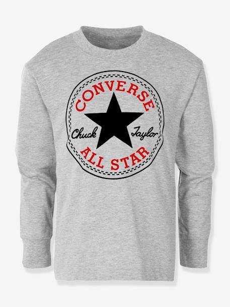 Tee-shirt enfant manches longues Chuck Patch CONVERSE gris 2 - vertbaudet enfant 