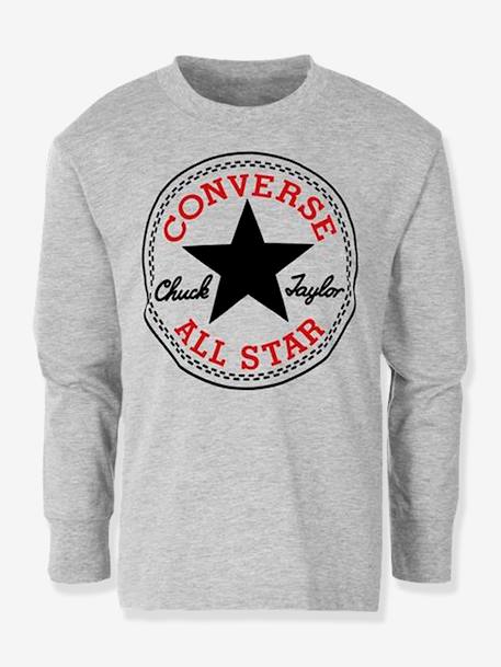 Tee-shirt enfant manches longues Chuck Patch CONVERSE gris 1 - vertbaudet enfant 