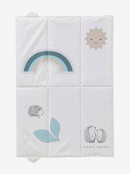 Tapis à langer de voyage LOVELY NATURE blanc imprimé 7 - vertbaudet enfant 