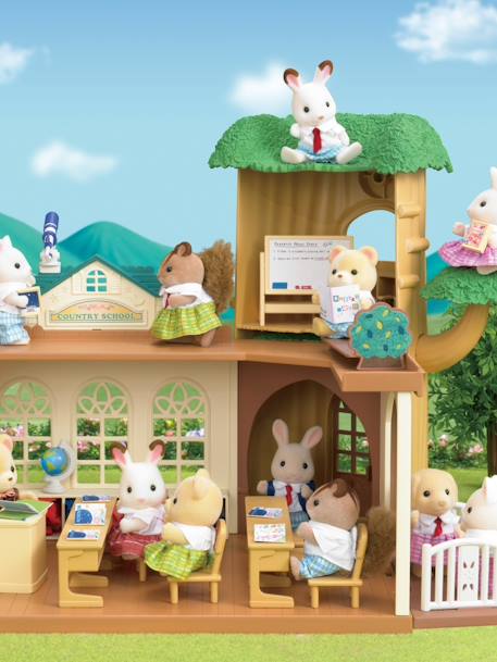 L'école de la forêt SYLVANIAN FAMILIES MARRON CLAIR UNI AVEC DECOR 7 - vertbaudet enfant 