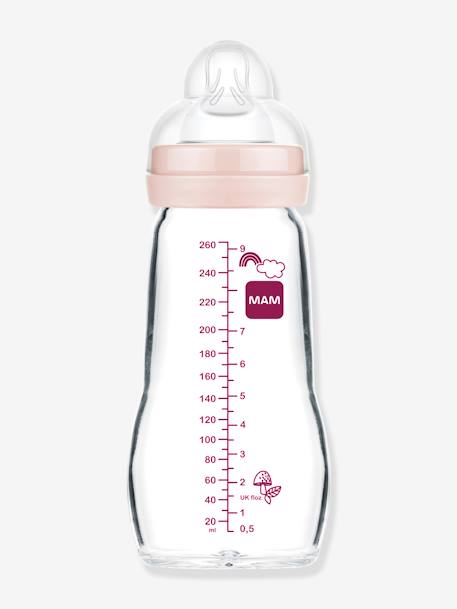 Biberon verre 260 ml MAM Feel Good débit 2 beige+bleu+rose 7 - vertbaudet enfant 