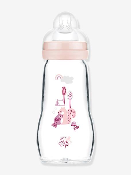 Biberon verre 260 ml MAM Feel Good débit 2 beige+bleu+rose 6 - vertbaudet enfant 