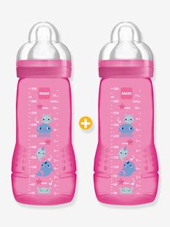 Puériculture-Lot de 2 biberons 330 ml MAM Easy Active 2e âge Fairy Tale