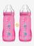 Lot de 2 biberons 330 ml MAM Easy Active 2e âge Fairy Tale lot de 2 bleus+lot de 2 rose 2 - vertbaudet enfant 