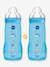 Lot de 2 biberons 330 ml MAM Easy Active 2e âge Fairy Tale lot de 2 bleus+lot de 2 rose 1 - vertbaudet enfant 