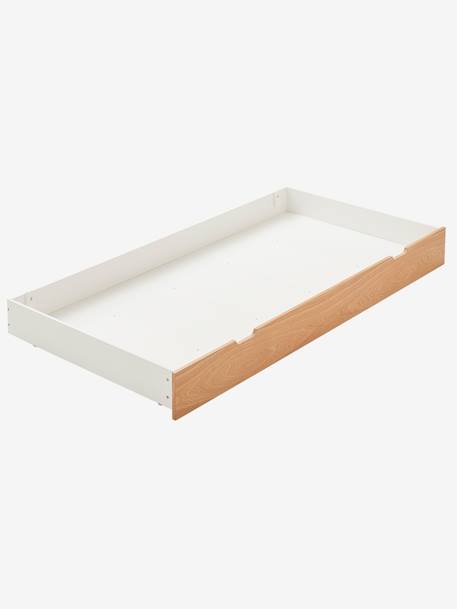 Tiroir de rangement lit enfant LIGNE CONFETTI blanc / bois 1 - vertbaudet enfant 