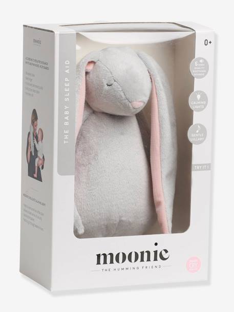 Veilleuse peluche MOONIE Lapin Crème+Crème/rose+Gris clair+rose 16 - vertbaudet enfant 