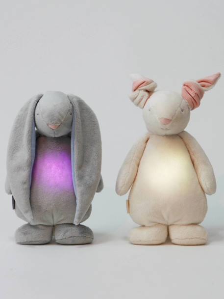 Veilleuse peluche MOONIE Lapin bleu+Crème+Crème/rose+Gris clair+rose 9 - vertbaudet enfant 