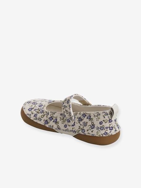 Chaussons scratchés enfant en toile bleu imprimé 4 - vertbaudet enfant 