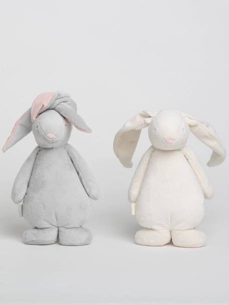 Veilleuse peluche MOONIE Lapin Crème+Crème/rose+Gris clair+rose 12 - vertbaudet enfant 