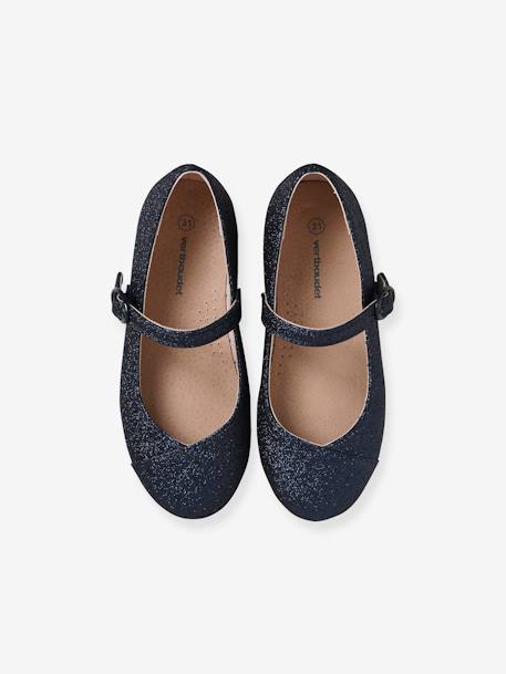 Ballerines à paillettes fille argent+bleu 14 - vertbaudet enfant 