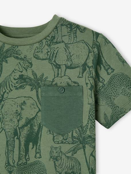 T-shirt motifs graphiques garçon manches courtes anthracite+blanc chiné+cannelle+lichen+noix de pécan+terracotta 12 - vertbaudet enfant 