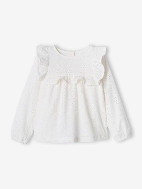 Fille-Blouse à volants en broderie anglaise fille