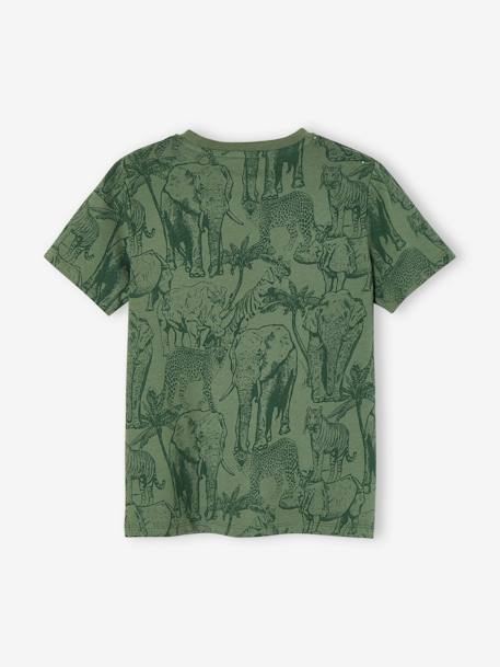 T-shirt motifs graphiques garçon manches courtes anthracite+blanc chiné+cannelle+lichen+noix de pécan+terracotta 11 - vertbaudet enfant 