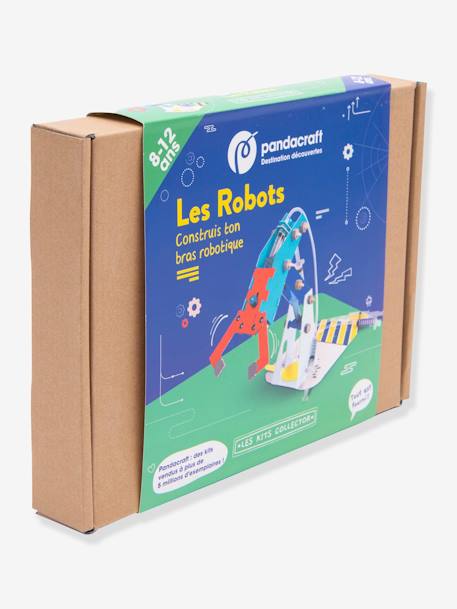 Kit ludo-éducatif 2 en 1 - Les Robots - Fabrique ton bras robotique qui bouge ! - PANDACRAFT bleu 2 - vertbaudet enfant 