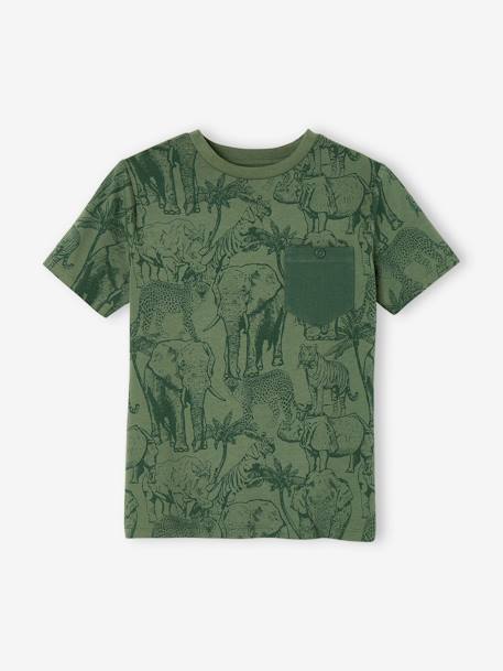 T-shirt motifs graphiques garçon manches courtes anthracite+blanc chiné+cannelle+lichen+noix de pécan+terracotta 10 - vertbaudet enfant 