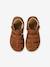 Sandales cuir scratchées garçon blue+camel 13 - vertbaudet enfant 