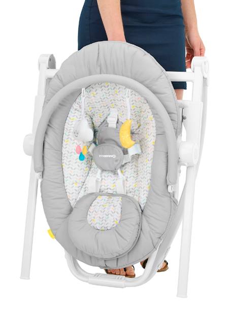 Transat en hauteur BADABULLE Compact’Up gris clair (candy)+gris foncé (moonlight) 11 - vertbaudet enfant 