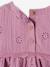 Blouse en gaze de coton brodée fleurs fille écru+mauve 8 - vertbaudet enfant 