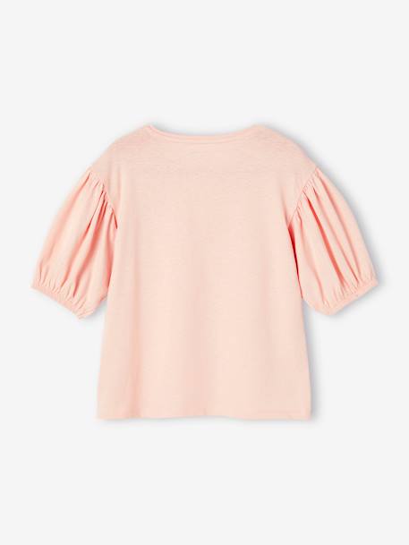 T-shirt manches boules fille motif fruit poitrine écru+rose pâle 7 - vertbaudet enfant 