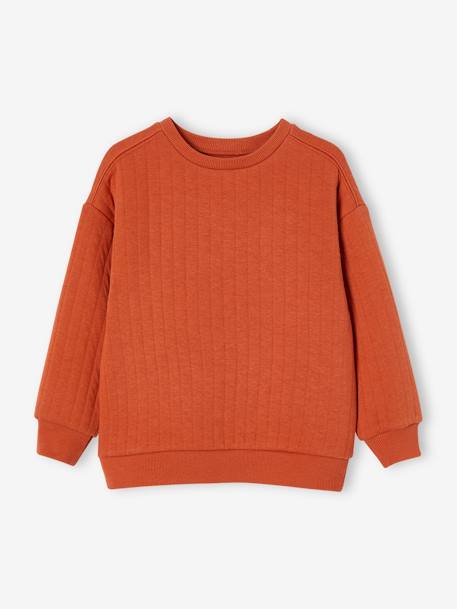 Sweat matelassé garçon terracotta 4 - vertbaudet enfant 