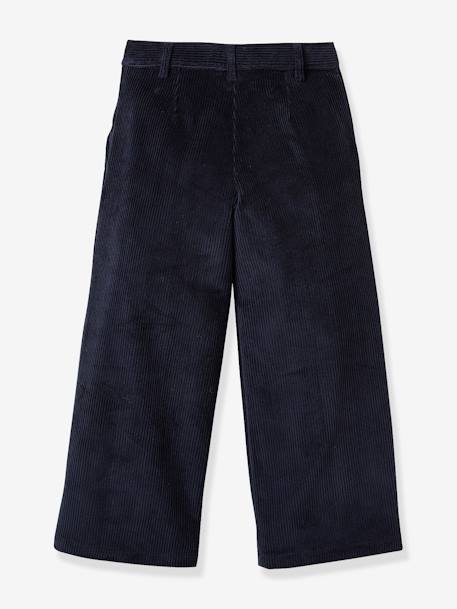 Pantalon garçon CYRILLUS taille élastiquée BLEU FONCE UNI 2 - vertbaudet enfant 