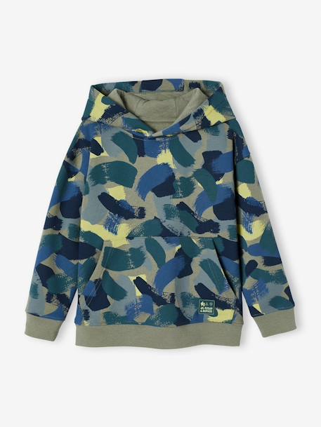 Sweat  à capuche effet camouflage garçon vert imprimé 5 - vertbaudet enfant 