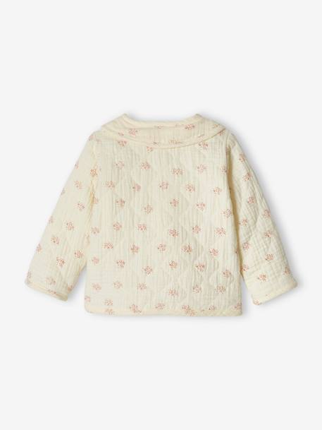 Veste bébé en gaze de coton Beige imprimé bleu+écru 8 - vertbaudet enfant 