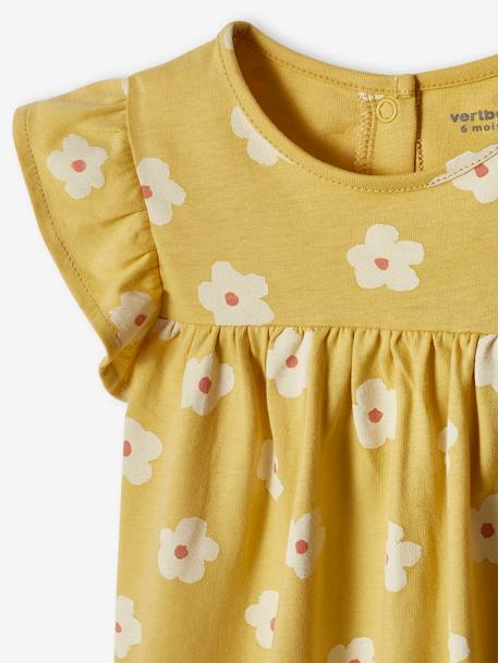 Robe bébé en jersey BASICS fuchsia+jaune pâle 7 - vertbaudet enfant 