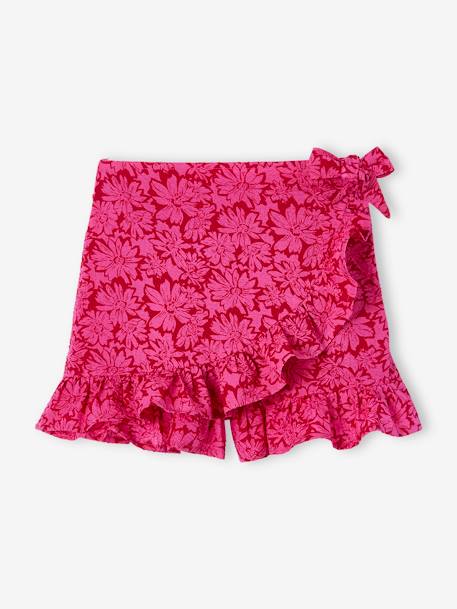 Jupe short fille écru+framboise+vert 5 - vertbaudet enfant 