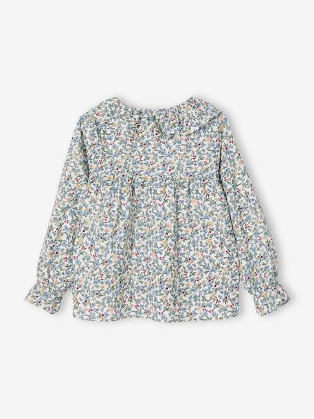 Blouse imprimée fleurs fille blush+écru+rose+vert d'eau+vert sapin 7 - vertbaudet enfant 