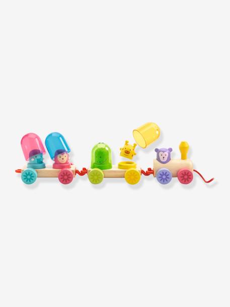 Jouet à tirer Rainbow Train DJECO beige 1 - vertbaudet enfant 