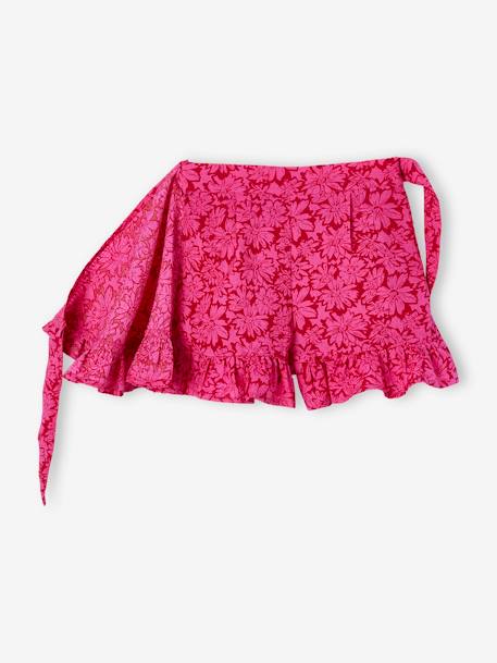 Jupe short fille écru+framboise+vert 8 - vertbaudet enfant 