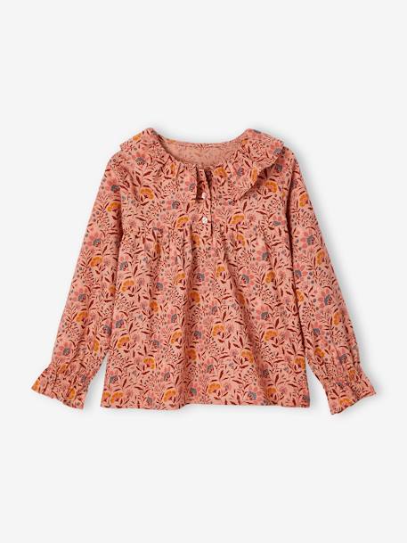 Fille-Chemise, blouse, tunique-Blouse imprimée fleurs fille