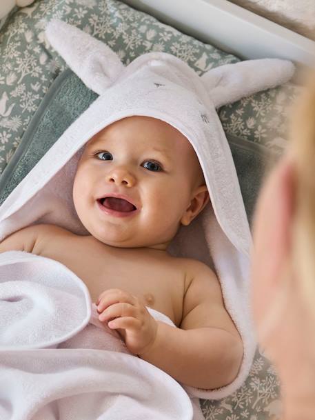 Bébé-Cape, peignoir de bain-Cape de bain + gant en coton bio*